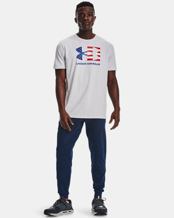 Men's  UA Freedom Big Flag Logo Lockup T-Shirt, Gray, pdpMainDesktop image number 2